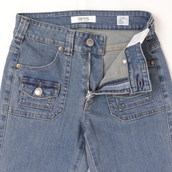 Something サムシング SKY318 LISA BUSH FLARE フレアー パンツ レディース ジーンズ ブッシュパンツの画像