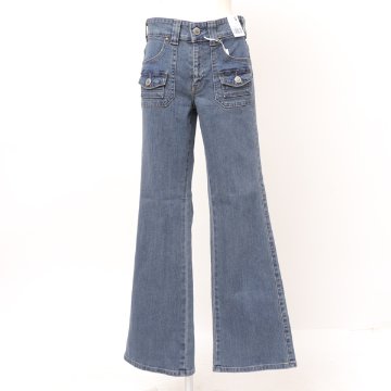Something サムシング SKY318 LISA BUSH FLARE フレアー パンツ レディース ジーンズ ブッシュパンツの画像