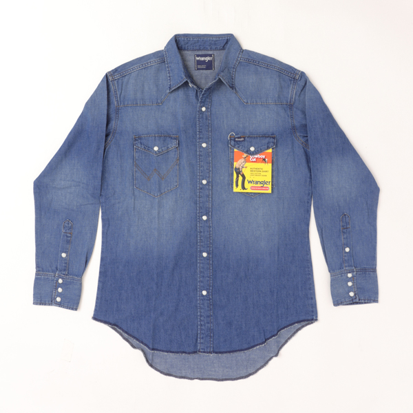 Wrangler ラングラー WM1027 デニムウエスタンシャツ 127WM ユーズド ユニセックス トップス の画像