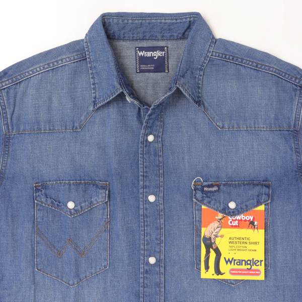 Wrangler ラングラー WM1027 デニムウエスタンシャツ 127WM ユーズド ユニセックス トップス の画像