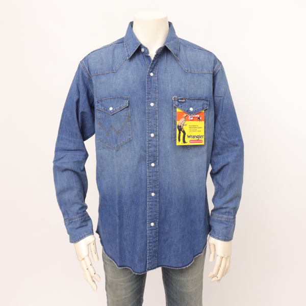 Wrangler ラングラー WM1027 デニムウエスタンシャツ 127WM ユーズド ユニセックス トップス の画像
