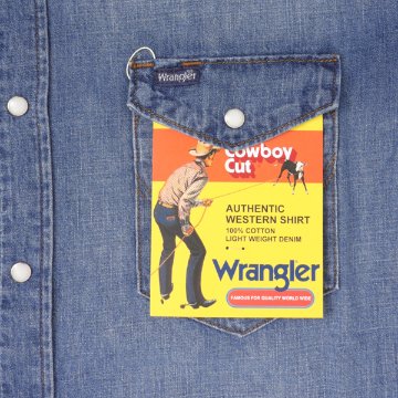 Wrangler ラングラー WM1027 デニムウエスタンシャツ 127WM ユーズド ユニセックス トップス の画像