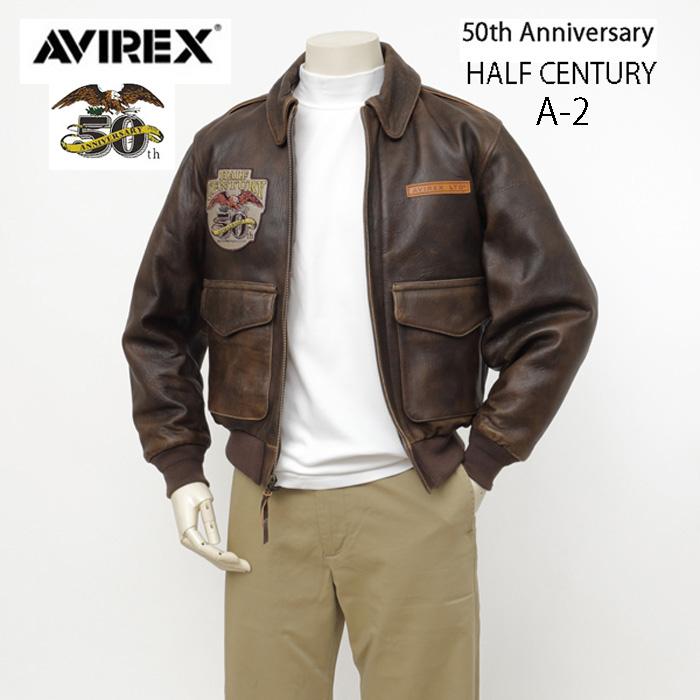 AVIREX アビレックス A-2 50周年モデル 783-5950007 50th Aアニバーサリー 牛革 レザージャケットブルゾン　の画像
