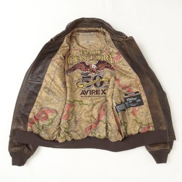 AVIREX アビレックス A-2 50周年モデル 783-5950007 50th Aアニバーサリー 牛革 レザージャケットブルゾン　の画像