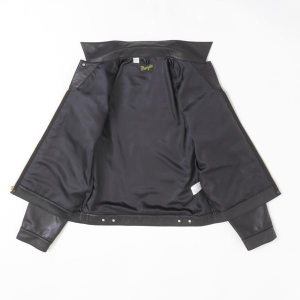 ラングラー Ｗrangler WM4024 ジップフル オープン ヤギ革　ゴートレザージャケット 775）ブラック の画像