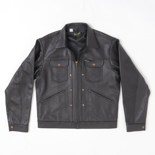 ラングラー Ｗrangler WM4024 ジップフル オープン ヤギ革　ゴートレザージャケット 775）ブラック の画像