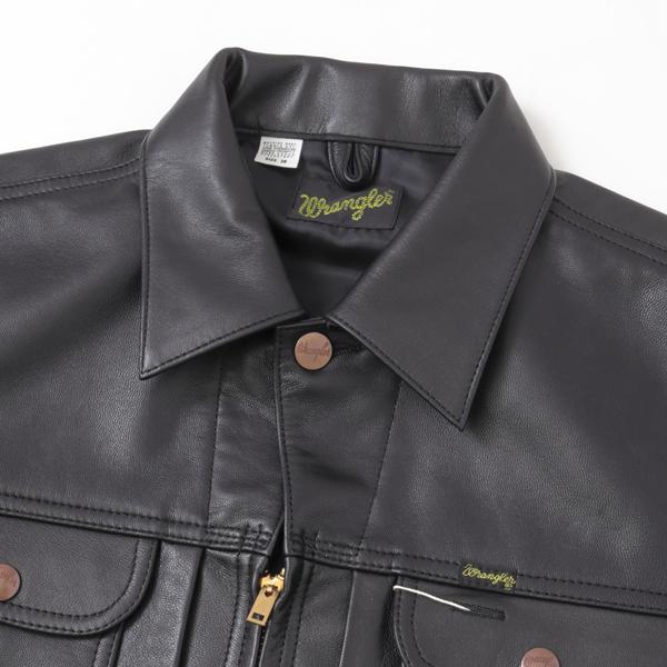 ラングラー Ｗrangler WM4024 ジップフル オープン ヤギ革　ゴートレザージャケット 775）ブラック の画像