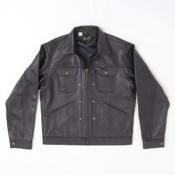 ラングラー Ｗrangler WM4024 ジップフル オープン ヤギ革　ゴートレザージャケット 775）ブラック の画像
