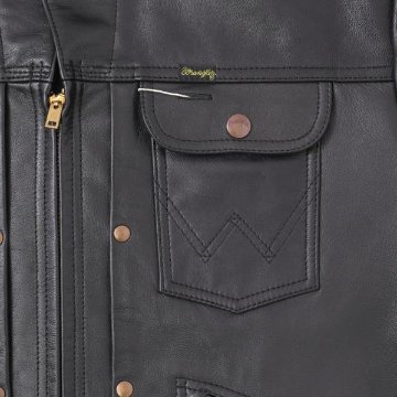 ラングラー Ｗrangler WM4024 ジップフル オープン ヤギ革　ゴートレザージャケット 775）ブラック の画像