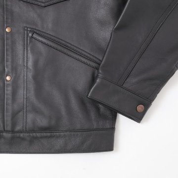 ラングラー Ｗrangler WM4024 ジップフル オープン ヤギ革　ゴートレザージャケット 775）ブラック の画像