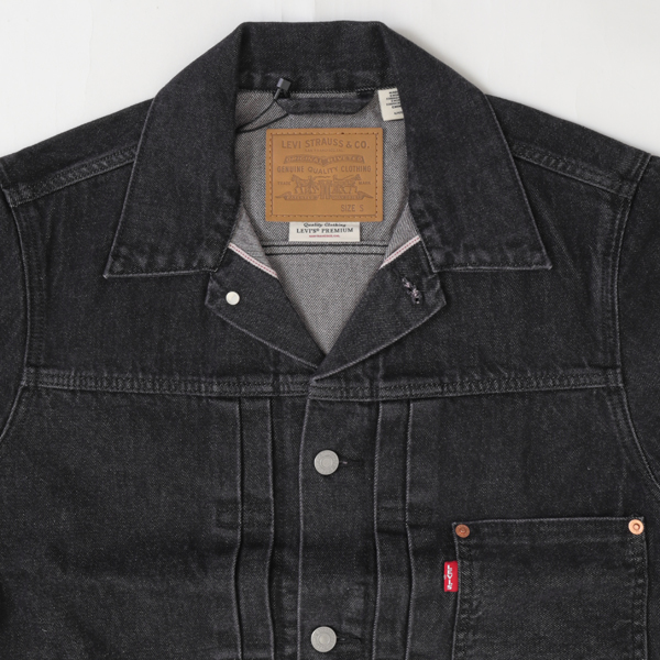 Levi's リーバイス 007X8-0000 TYPE 1 TRACKER JACKET SELVEGE  タイプ1 セルビッチ ジャケット アウター Gジャン ブラック 綿100％の画像