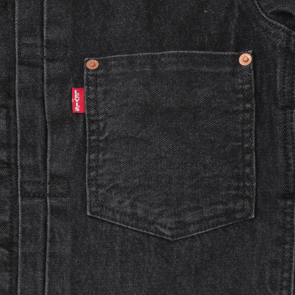 Levi's リーバイス 007X8-0000 TYPE 1 TRACKER JACKET SELVEGE  タイプ1 セルビッチ ジャケット アウター Gジャン ブラック 綿100％の画像
