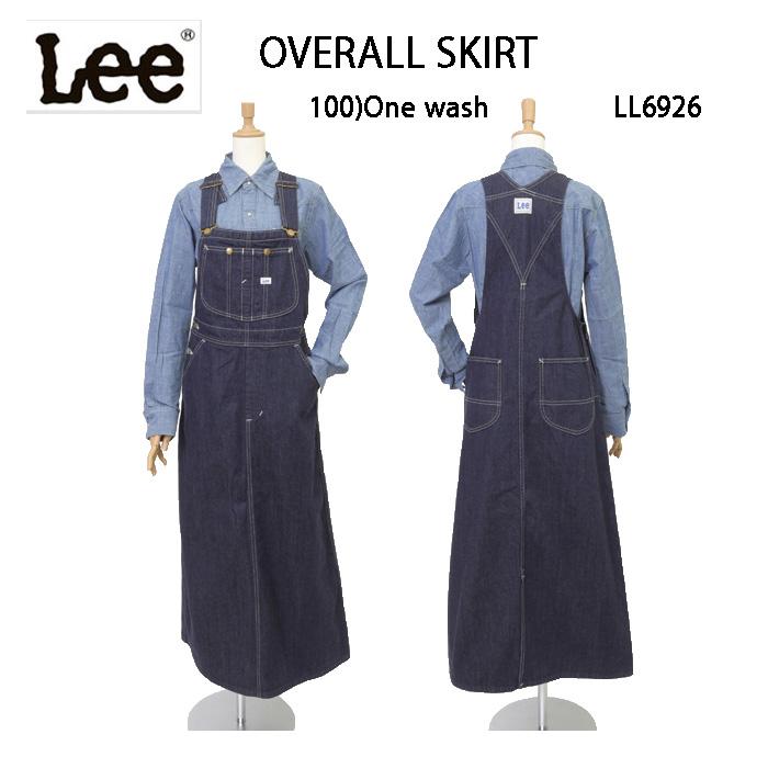 Miss Lee ミスリー　Leeレディース LL6296 OVERALL SKERT オーバーオールスカート ジャンバースカート 100）インディゴブルージェルトデニムの画像