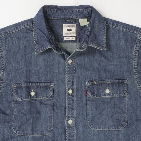 LEVI'S リーバイス　JACKSON ワーカーシャツ 19573-02 デニムシャツ オーバーシャツ リラックスシルエット ユーティリティポケット の画像