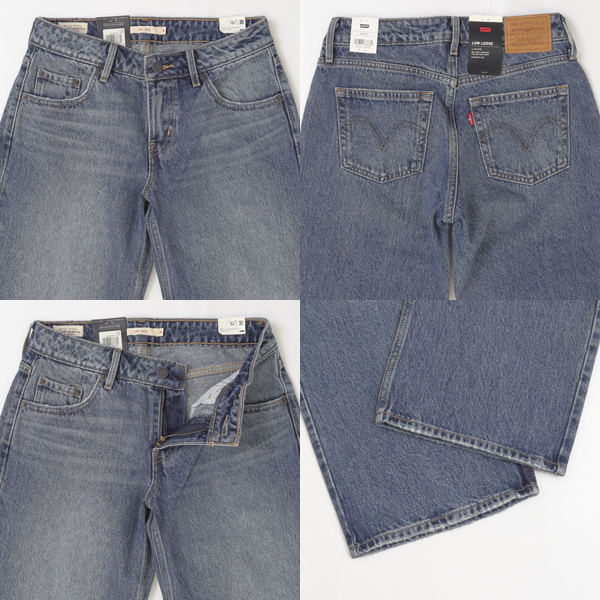 Lady Levi's  A5566-0028 LOW LOOSE ルーズ レディース ジーパン ジーンズ ライトインディゴ ローライズ ストレートシルエット の画像