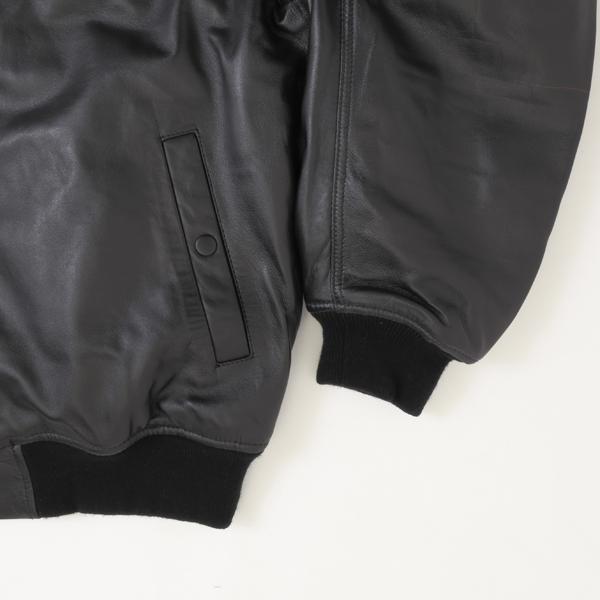 アルファ　Alpha Industries LEATHER　MA-1 797-5950001 Black MA-1　レザージャケット ブルゾン　羊革　ミりタリージャケット　MA1　の画像