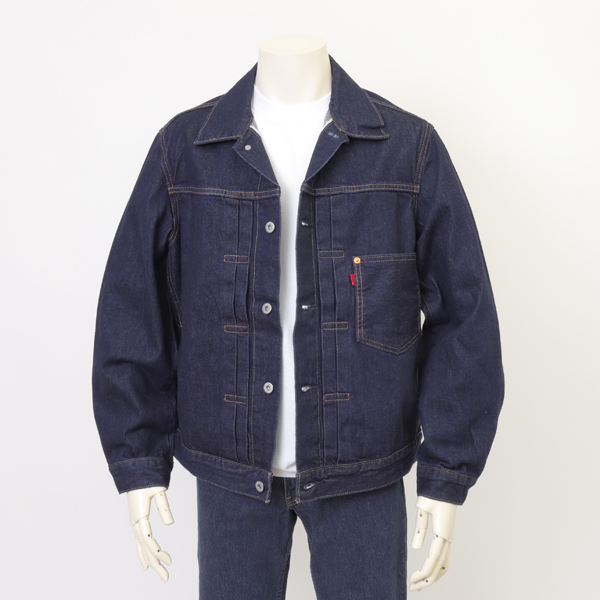 Levi's リーバイス TYPE I トラッカージャケット a3174-0030 セルビッチ デニムジャケット リラックスフィット ヴィンテージ風シルエット ダブルプリーツ  シンチバックの画像