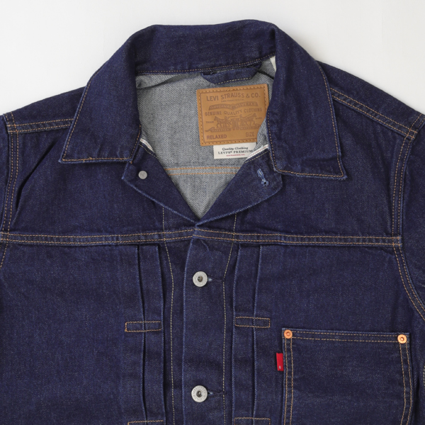 Levi's リーバイス TYPE I トラッカージャケット a3174-0030 セルビッチ デニムジャケット リラックスフィット ヴィンテージ風シルエット ダブルプリーツ  シンチバックの画像