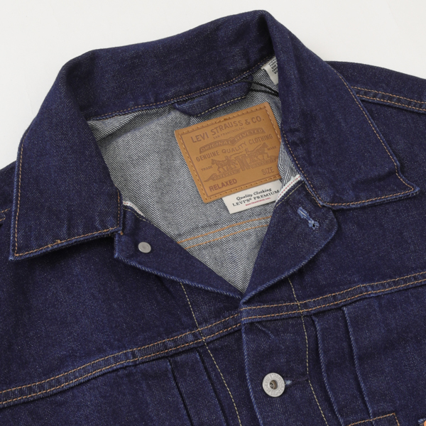 Levi's リーバイス TYPE I トラッカージャケット a3174-0030 セルビッチ デニムジャケット リラックスフィット ヴィンテージ風シルエット ダブルプリーツ  シンチバックの画像