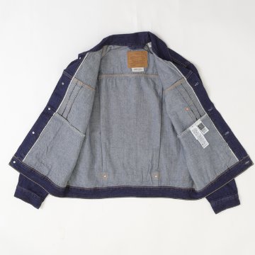 Levi's リーバイス TYPE I トラッカージャケット a3174-0030 セルビッチ デニムジャケット リラックスフィット ヴィンテージ風シルエット ダブルプリーツ  シンチバックの画像