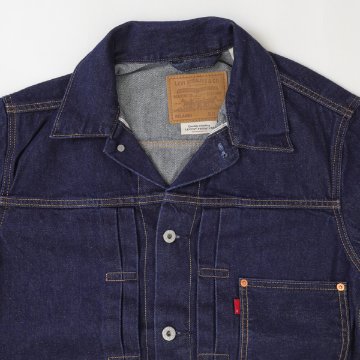 Levi's リーバイス TYPE I トラッカージャケット a3174-0030 セルビッチ デニムジャケット リラックスフィット ヴィンテージ風シルエット ダブルプリーツ  シンチバックの画像