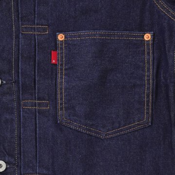 Levi's リーバイス TYPE I トラッカージャケット a3174-0030 セルビッチ デニムジャケット リラックスフィット ヴィンテージ風シルエット ダブルプリーツ  シンチバックの画像
