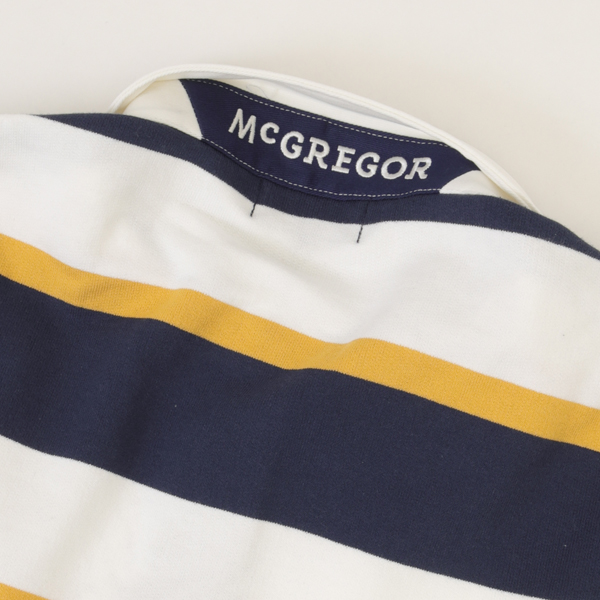 McGREGOR マクレガー 111616101 ポロトレーナー ラガーシャツ メンズ トップス パイル ボーダーの画像