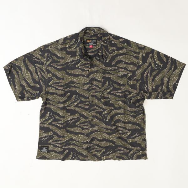 アルファインダストリーズ Alpha Industries SS TIGER CAMO RELAXED CAMP 797-6123001 384）TIGER CAMO レーヨン100％ タイガーカモの画像