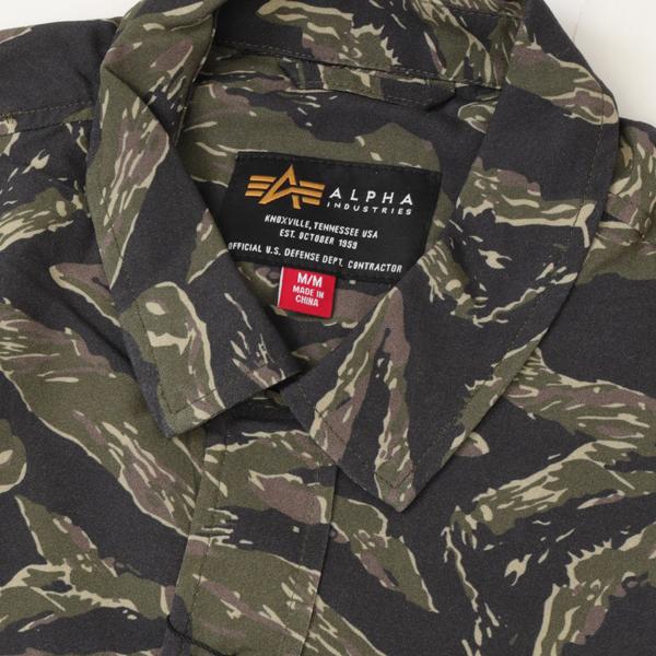 アルファインダストリーズ Alpha Industries SS TIGER CAMO RELAXED CAMP 797-6123001 384）TIGER CAMO レーヨン100％ タイガーカモの画像