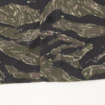 アルファインダストリーズ Alpha Industries SS TIGER CAMO RELAXED CAMP 797-6123001 384）TIGER CAMO レーヨン100％ タイガーカモの画像