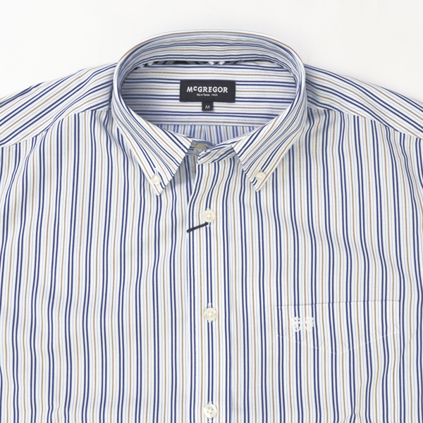 McGREGOR マクレガー EASY CARE　イージーケア ボタンダウンシャツ 111176101 シャツ メンズ 紳士 春服 ストライプ柄の画像