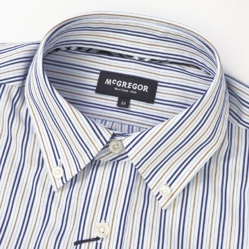 McGREGOR マクレガー EASY CARE　イージーケア ボタンダウンシャツ 111176101 シャツ メンズ 紳士 春服 ストライプ柄の画像