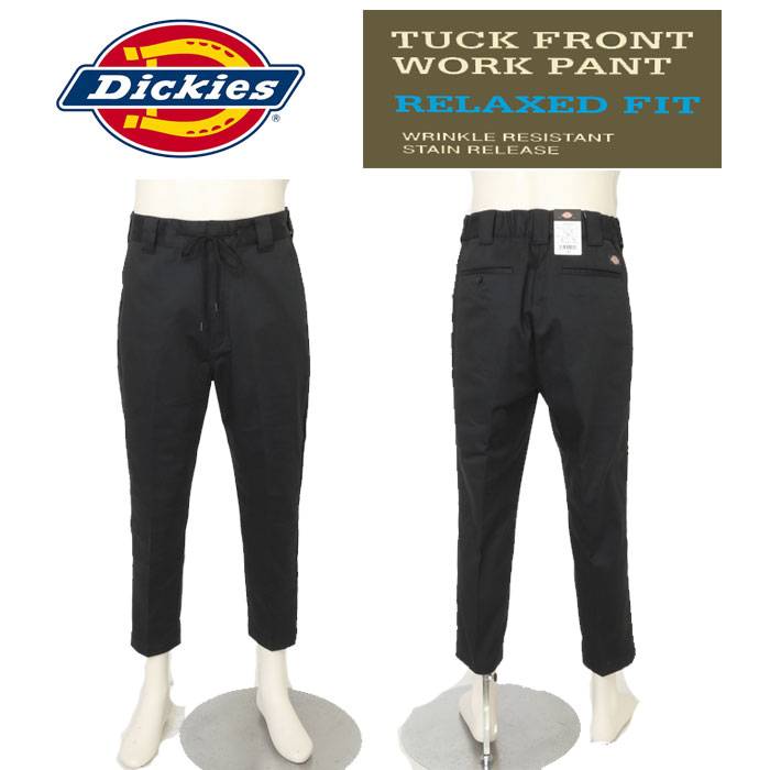 Dickies ディッキーズ DB2019 TUCK FRONT WORK PANT RELAXED FIT TCストレッチ ウエストイージー クロップド パンツの画像