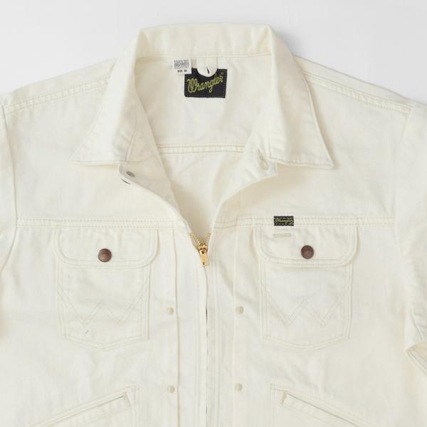 ラングラー Ｗrangler WM4024 318)ホワイト ジップフル オープン ジャケット レギュラーフィット Gジャン デニムジャケット の画像