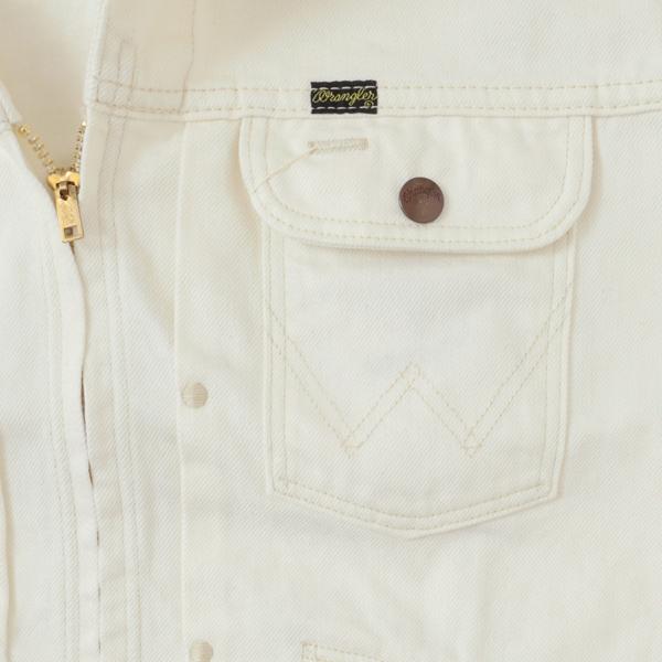 ラングラー Ｗrangler WM4024 318)ホワイト ジップフル オープン ジャケット レギュラーフィット Gジャン デニムジャケット の画像