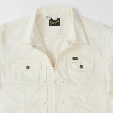 ラングラー Ｗrangler WM4024 318)ホワイト ジップフル オープン ジャケット レギュラーフィット Gジャン デニムジャケット の画像