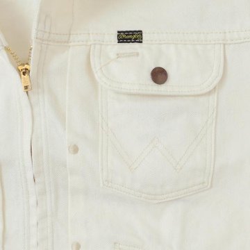 ラングラー Ｗrangler WM4024 318)ホワイト ジップフル オープン ジャケット レギュラーフィット Gジャン デニムジャケット の画像
