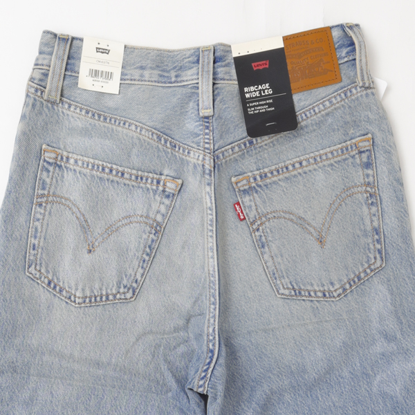 Lady Levi's A6081-0069 RIBCAGE WIDE LEG レディース リーバイス ジーパン ジーンズ ワイド パンツの画像