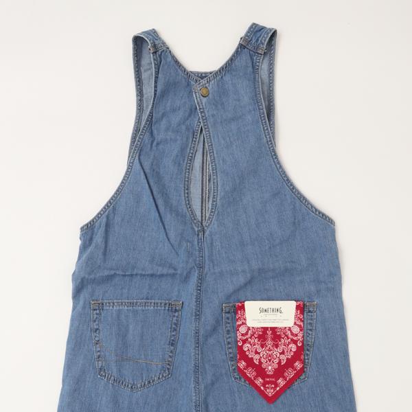 Something サムシング オールインワン SN899  2600）One wash　S,M ワイド デニム パンツ レディースの画像
