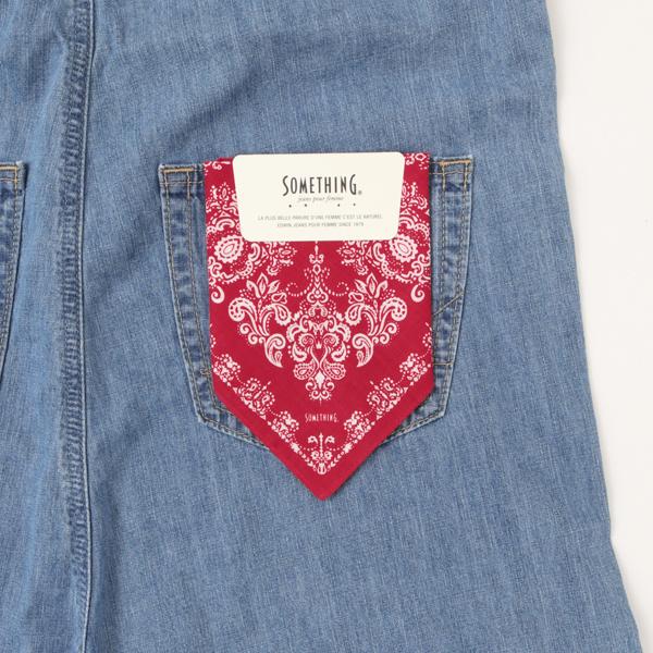 Something サムシング オールインワン SN899  2600）One wash　S,M ワイド デニム パンツ レディースの画像
