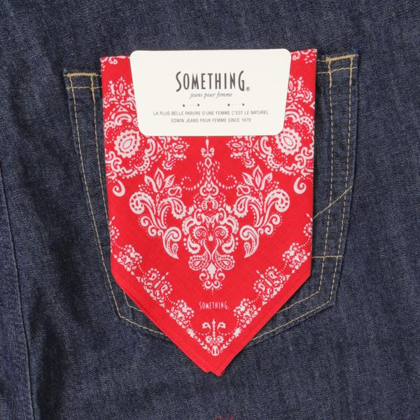 Something サムシング オールインワン SN899  2600）One wash　S,M ワイド デニム パンツ レディースの画像