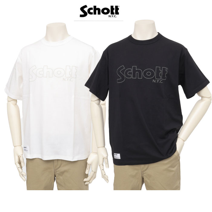 Schott ショット 782-5934003  ベーシック ロゴ 半袖 Tシャツ メンズ トップス の画像