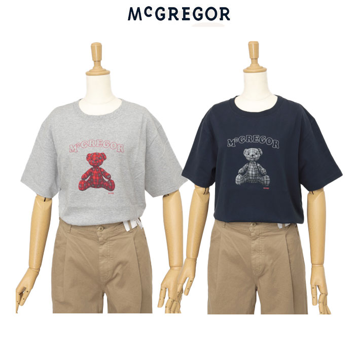 McGREGOR WOMENS 311725701 マクレガー レディース 半袖 夏 カジュアル Tシャツ マックベア プリントTの画像