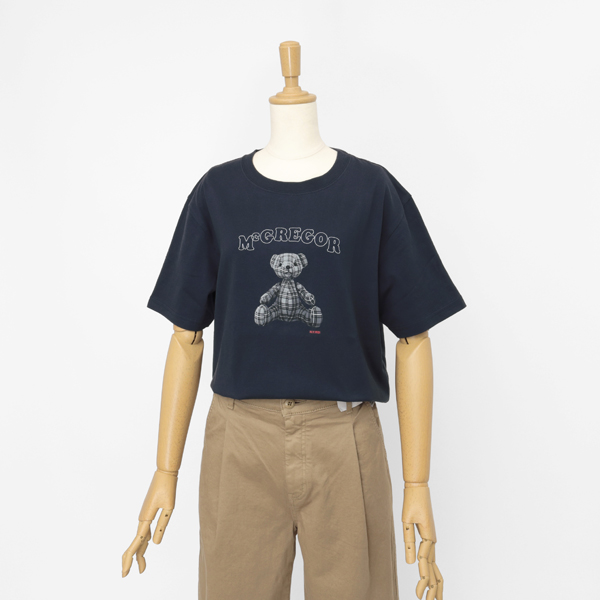 McGREGOR WOMENS 311725701 マクレガー レディース 半袖 夏 カジュアル Tシャツ マックベア プリントTの画像