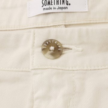 something サムシング SN765S ベルト付 タック ワイド レディース パンツ wide tuck きれいめ 股下短め 足元スッキリの画像