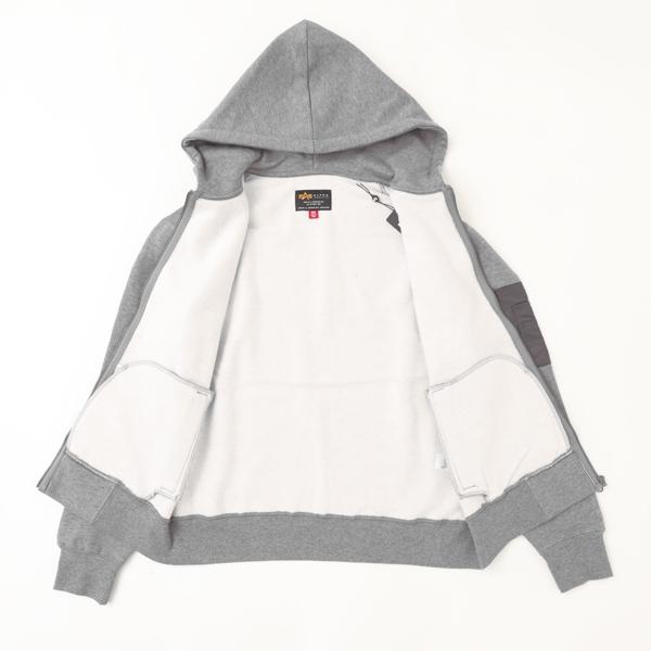 アルファ Alpha Industries 797-6131001 UTILITTY　POCKET FULL ZIP　PARKER　フルジップパーカー　裏起毛の画像