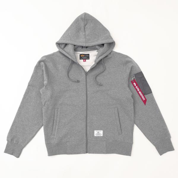 アルファ Alpha Industries 797-6131001 UTILITTY　POCKET FULL ZIP　PARKER　フルジップパーカー　裏起毛の画像