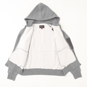 アルファ Alpha Industries 797-6131001 UTILITTY　POCKET FULL ZIP　PARKER　フルジップパーカー　裏起毛の画像