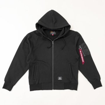 アルファ Alpha Industries 797-6131001 UTILITTY　POCKET FULL ZIP　PARKER　フルジップパーカー　裏起毛の画像