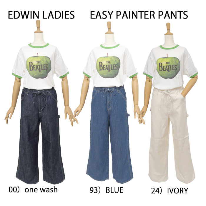 EDWIN  エドウィン ELE02 イージー ペインター パンツ レディース 綿 麻 ドライタッチ 涼しいの画像
